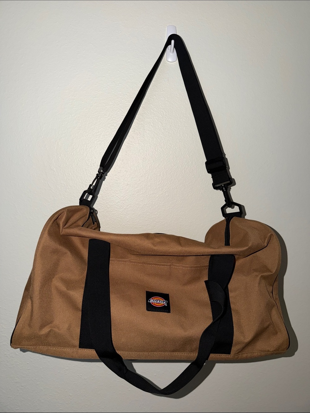 Dickies Brown Canvas Duffel with Black Straps